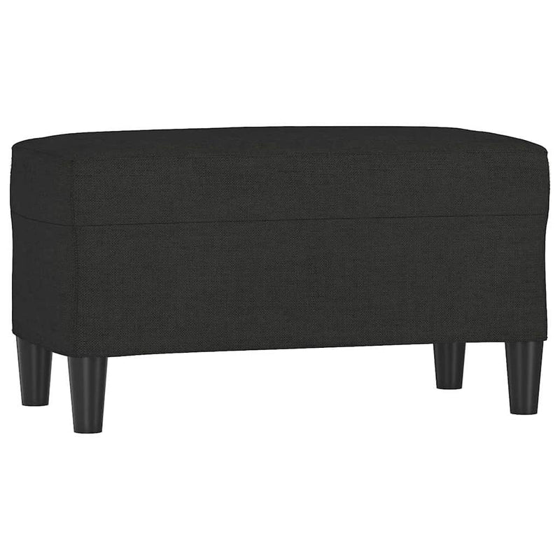 Bancă, negru, 70x35x41 cm, textil