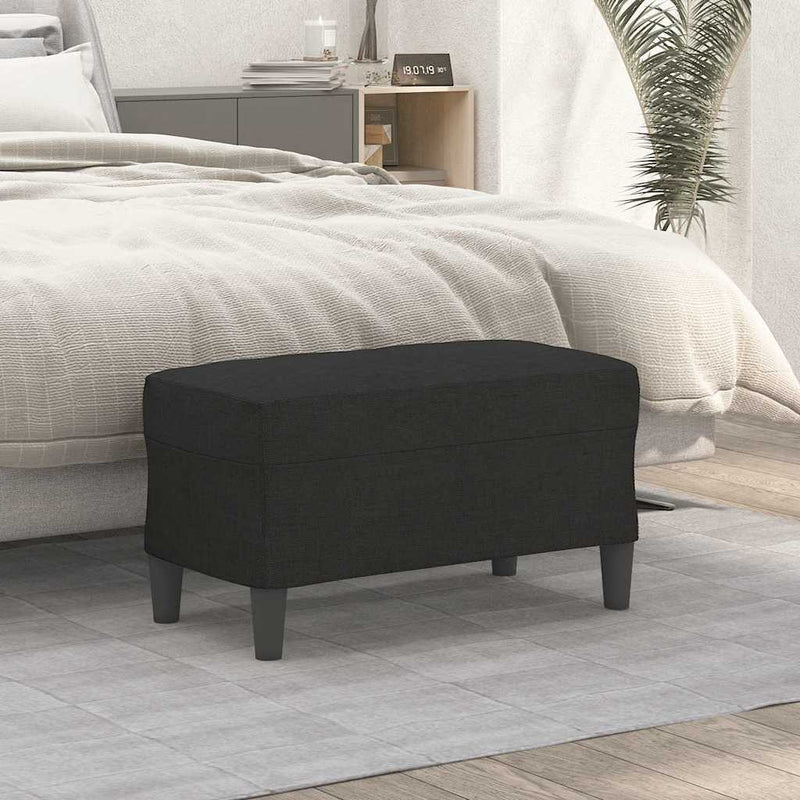 Bancă, negru, 70x35x41 cm, textil