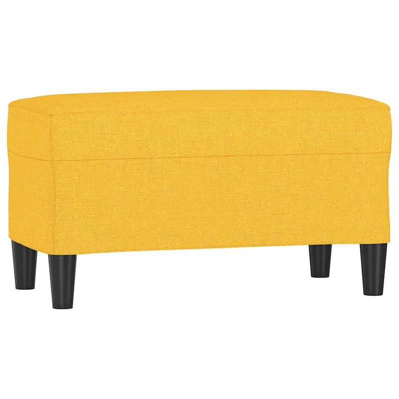 Bancă, galben deschis, 70x35x41 cm, textil