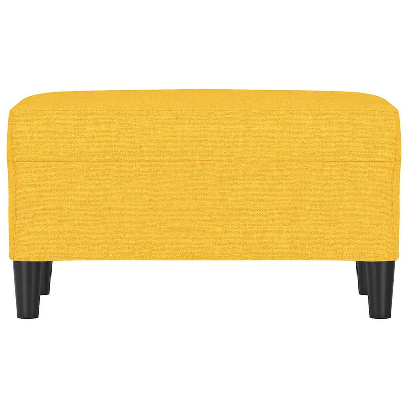 Bancă, galben deschis, 70x35x41 cm, textil