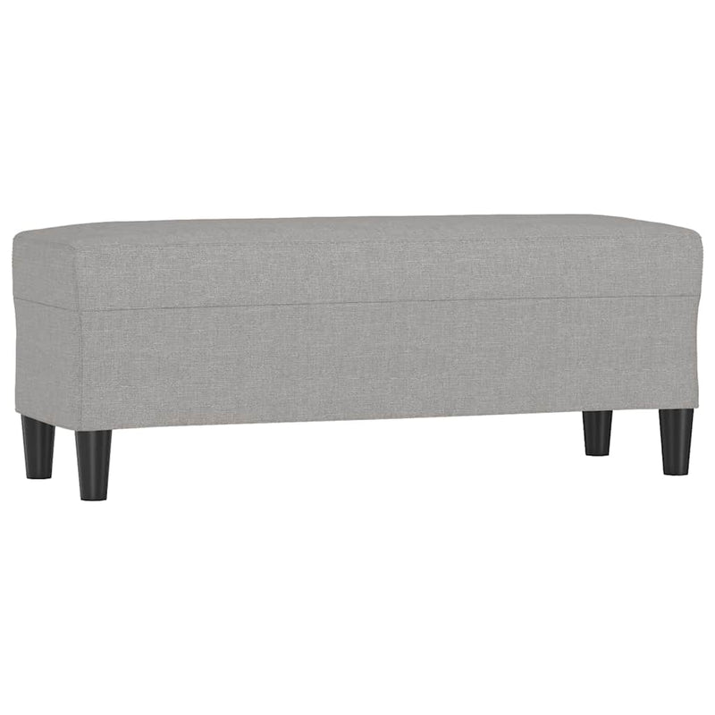 Bancă, gri deschis, 100x35x41 cm, textil
