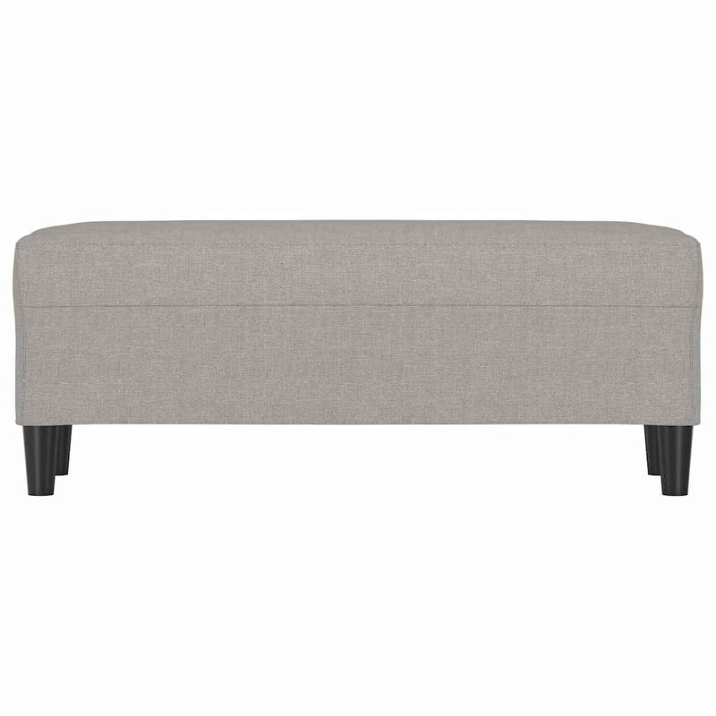 Bancă, gri deschis, 100x35x41 cm, textil