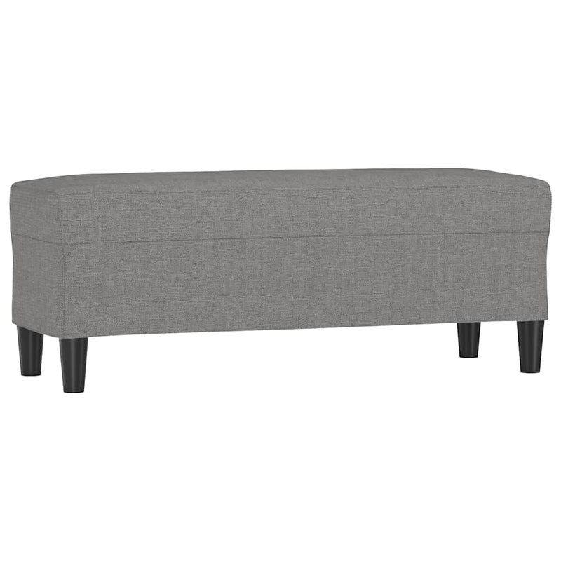 Bancă, gri închis, 100x35x41 cm, textil
