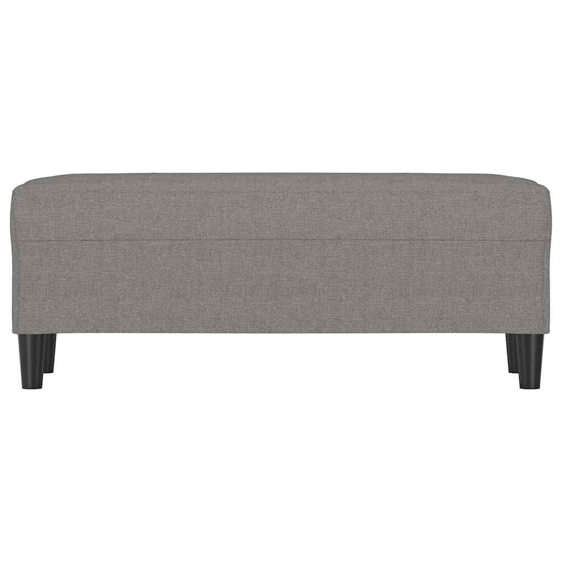 Bancă, gri închis, 100x35x41 cm, textil