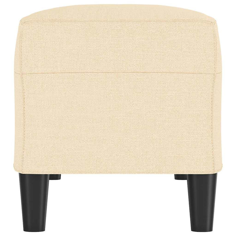 Bancă, crem, 100x35x41 cm, textil