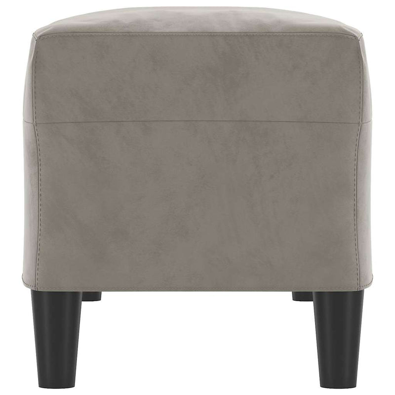Bancă, gri deschis, 100x35x41 cm, catifea