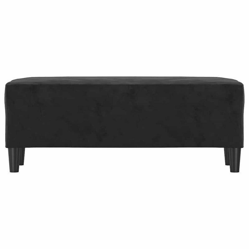 Bancă, negru, 100x35x41 cm, catifea
