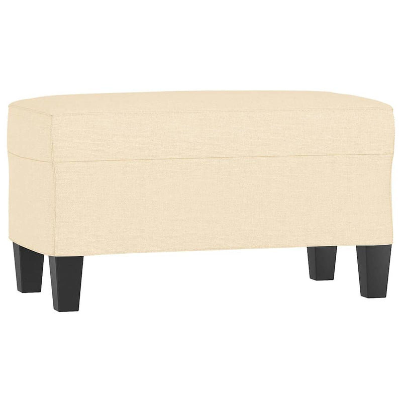 Bancă, crem, 70x35x41 cm, textil