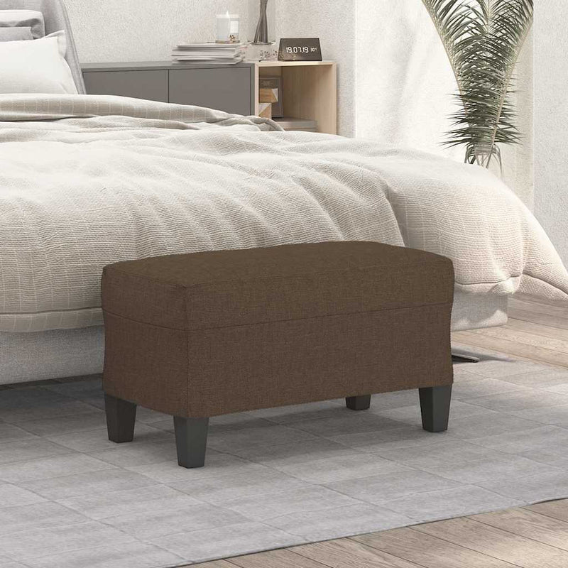 Bancă, maro, 70x35x41 cm, textil
