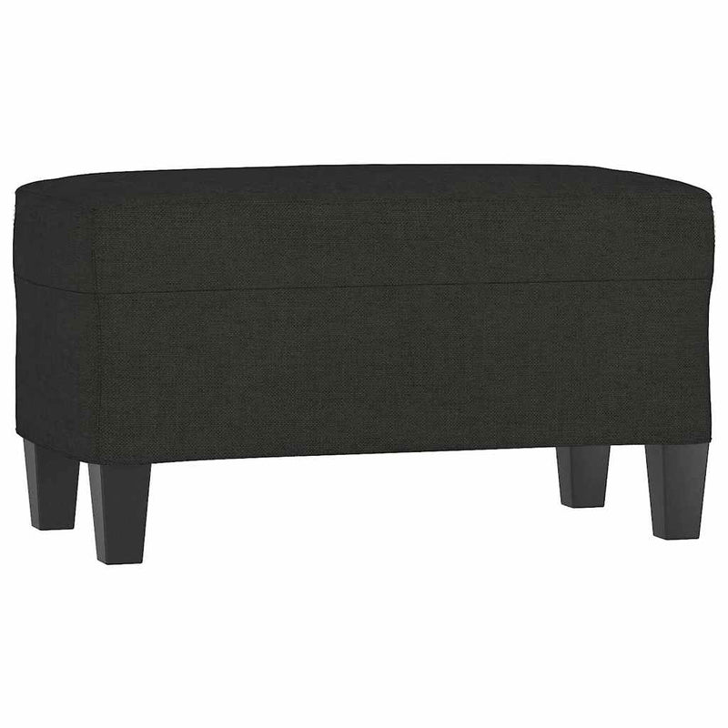 Bancă, negru, 70x35x41 cm, textil