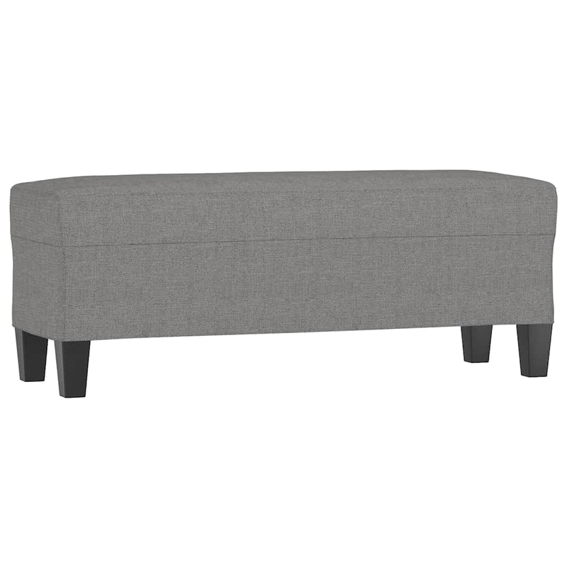 Bancă, gri închis, 100x35x41 cm, textil