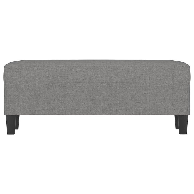 Bancă, gri închis, 100x35x41 cm, textil