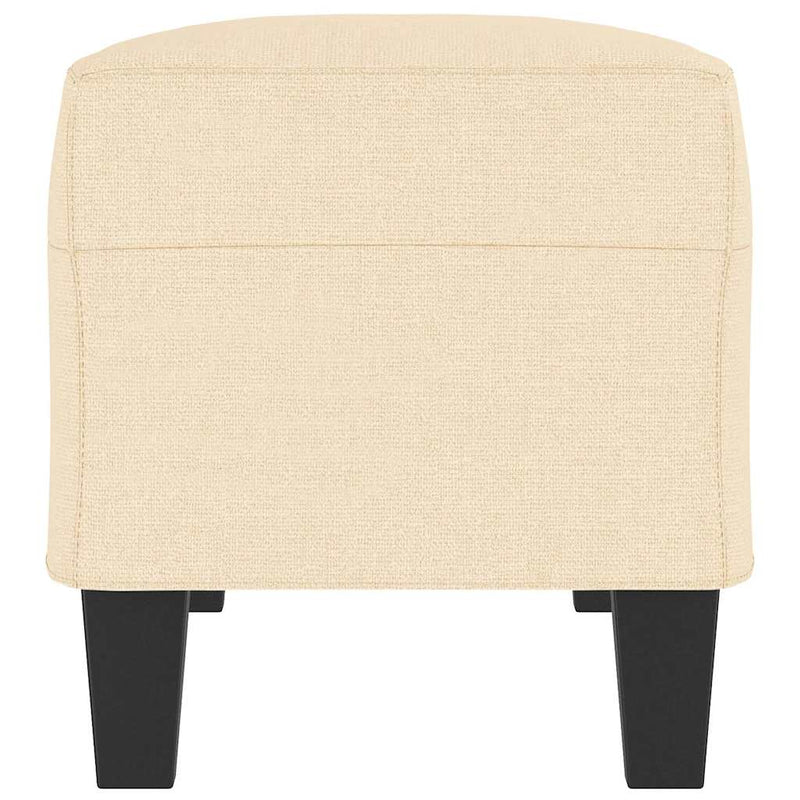 Bancă, crem, 100x35x41 cm, textil