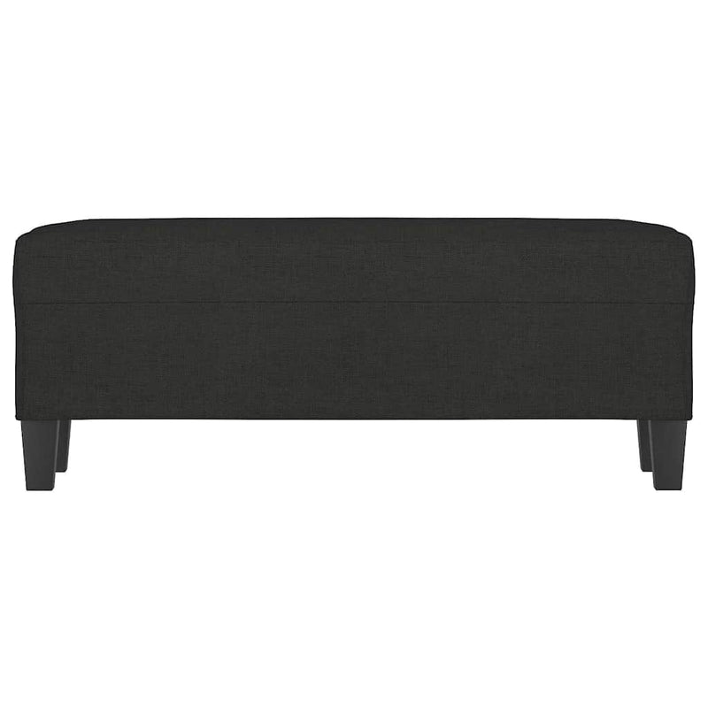 Bancă, negru, 100x35x41 cm, textil