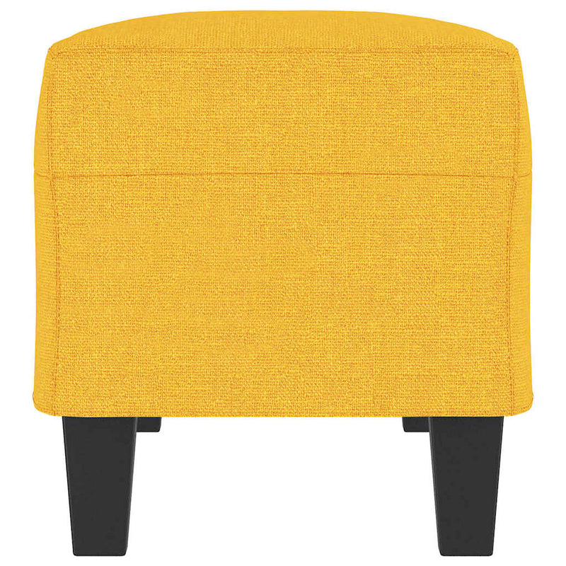 Bancă, galben deschis, 100x35x41 cm, textil