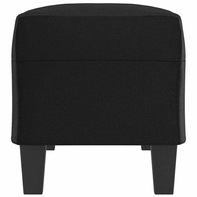 Bancă, negru, 100x35x41 cm, piele ecologică
