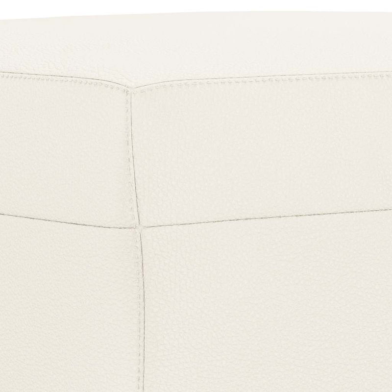 Bancă, crem, 100x35x41 cm, piele ecologică