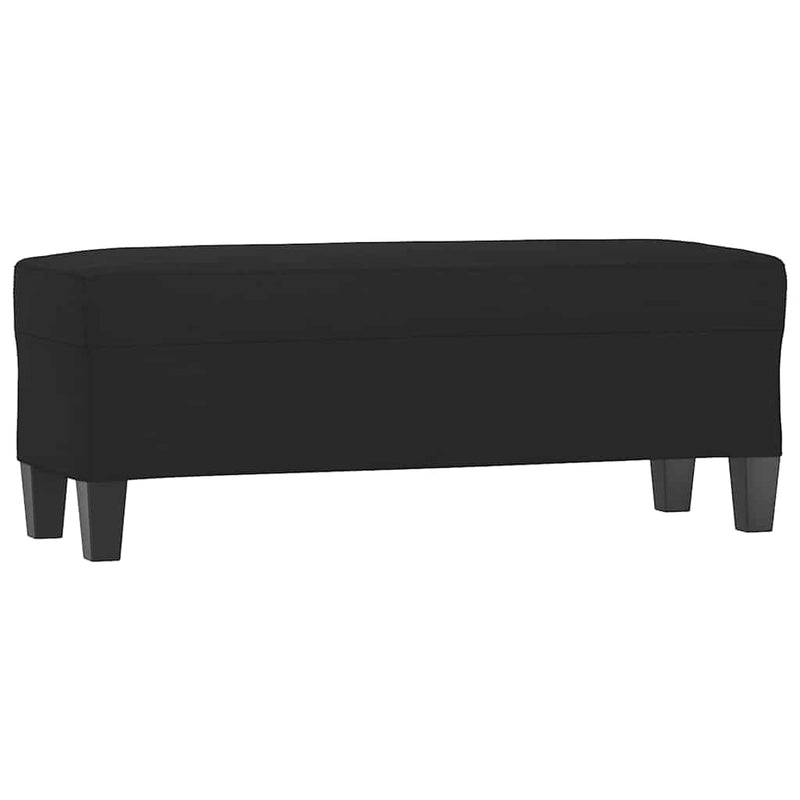 Bancă, negru, 100x35x41 cm, microfibră