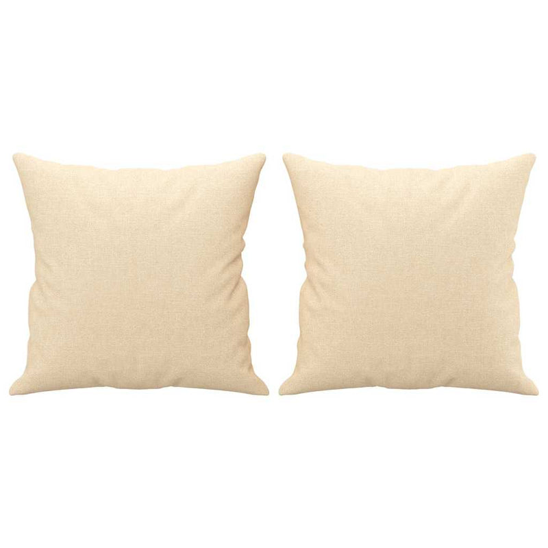 Perne decorative 2 buc. crem 40x40 cm, material textil