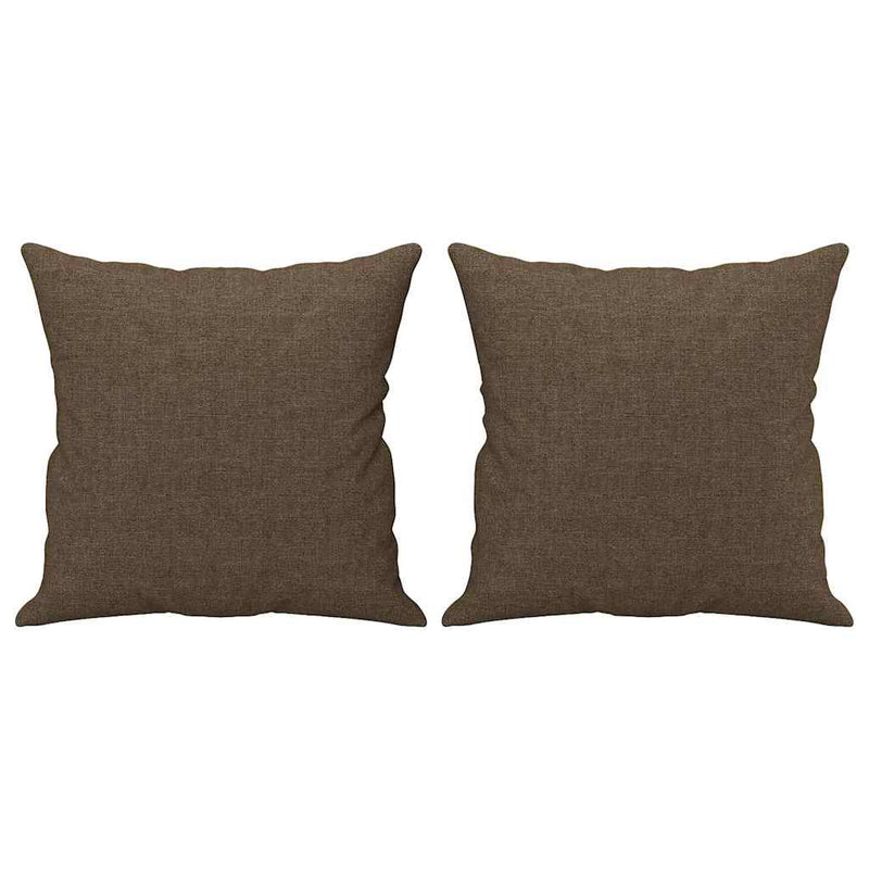 Perne decorative, 2 buc., maro, 40x40 cm, material textil
