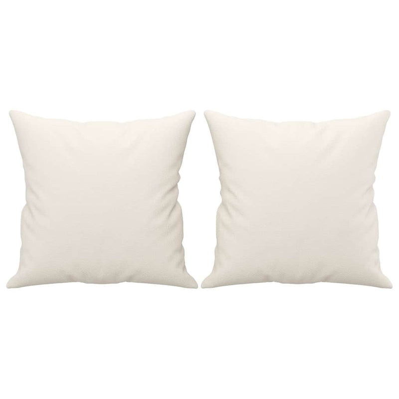 Perne decorative, 2 buc., crem, 40x40 cm, piele ecologică