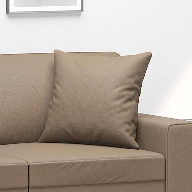 Perne decorative, 2 buc., cappuccino, 40x40 cm, piele ecologică