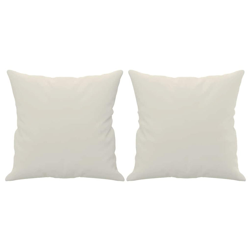 Perne decorative, 2 buc., crem, 40x40 cm, catifea