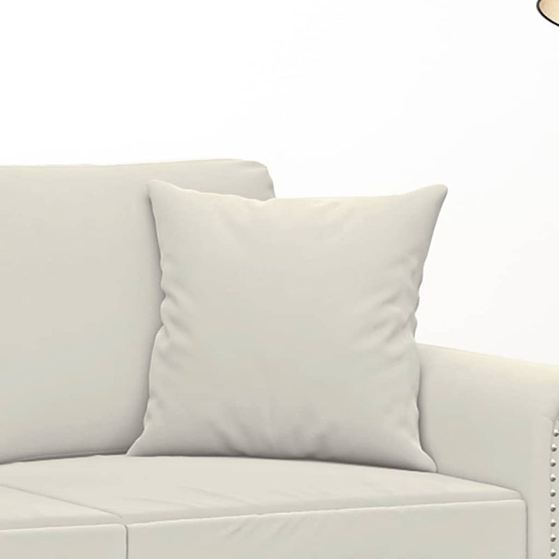 Perne decorative, 2 buc., crem, 40x40 cm, catifea