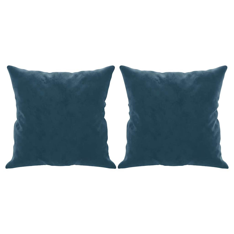Perne decorative, 2 buc., albastru, 40x40 cm, catifea