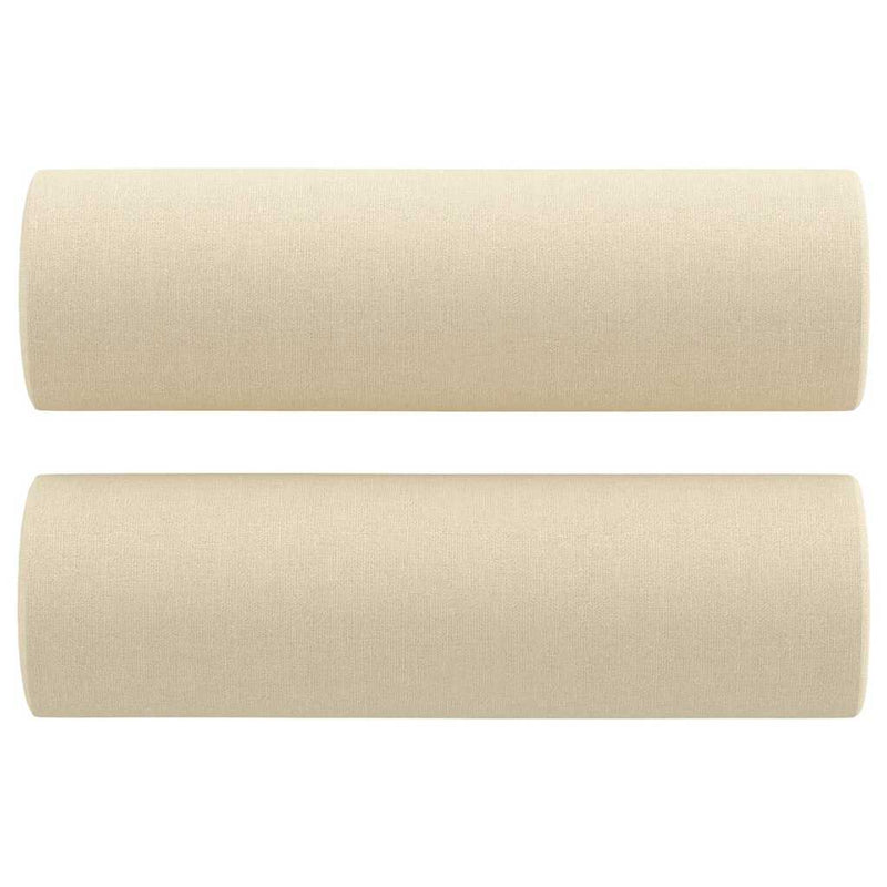 Perne decorative, 2 buc., crem, Ø15x50 cm, textil