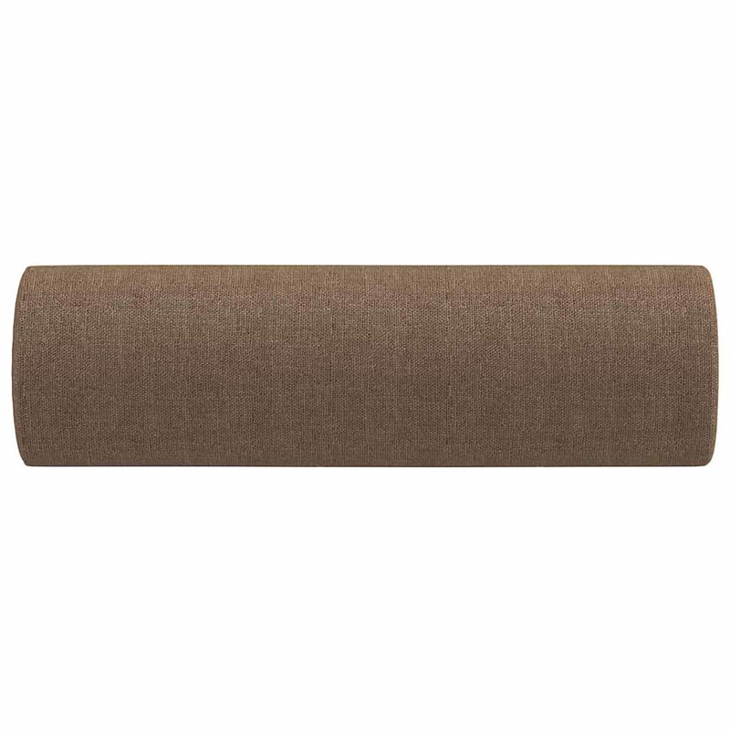 Perne decorative, 2 buc., maro, Ø15x50 cm, textil