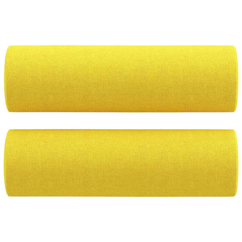 Perne decorative, 2 buc., galben deschis, Ø15x50 cm, textil