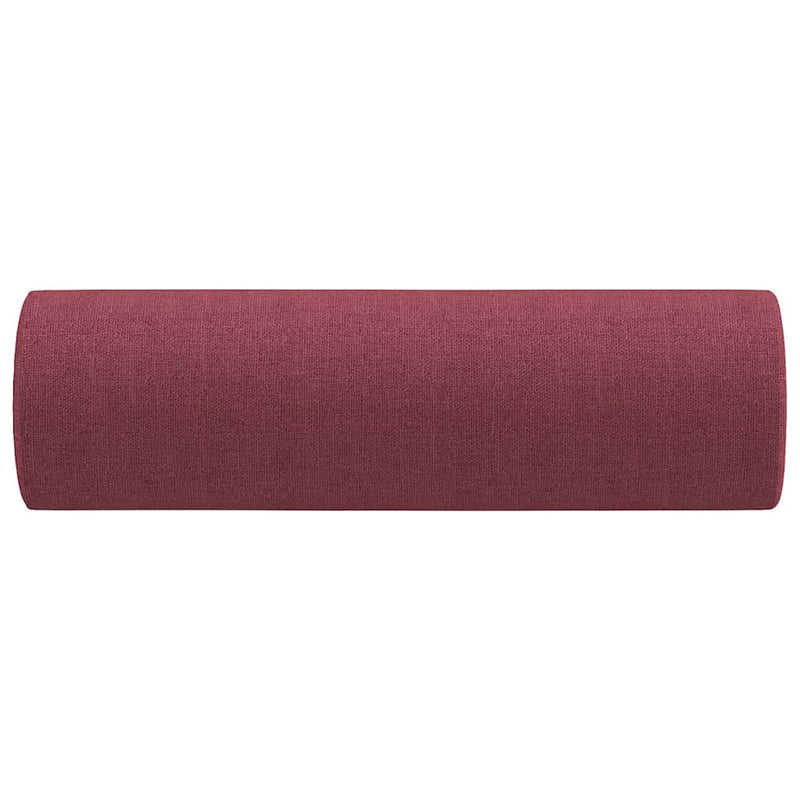 Perne decorative, 2 buc., roșu vin, Ø15x50 cm, textil