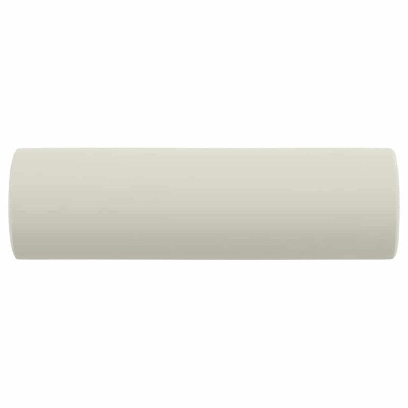 Perne decorative, 2 buc., crem, Ø15x50 cm, catifea