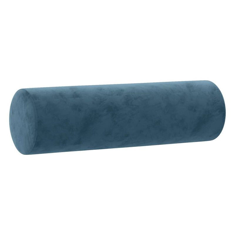 Perne decorative, 2 buc., albastru, Ø15x50 cm, catifea