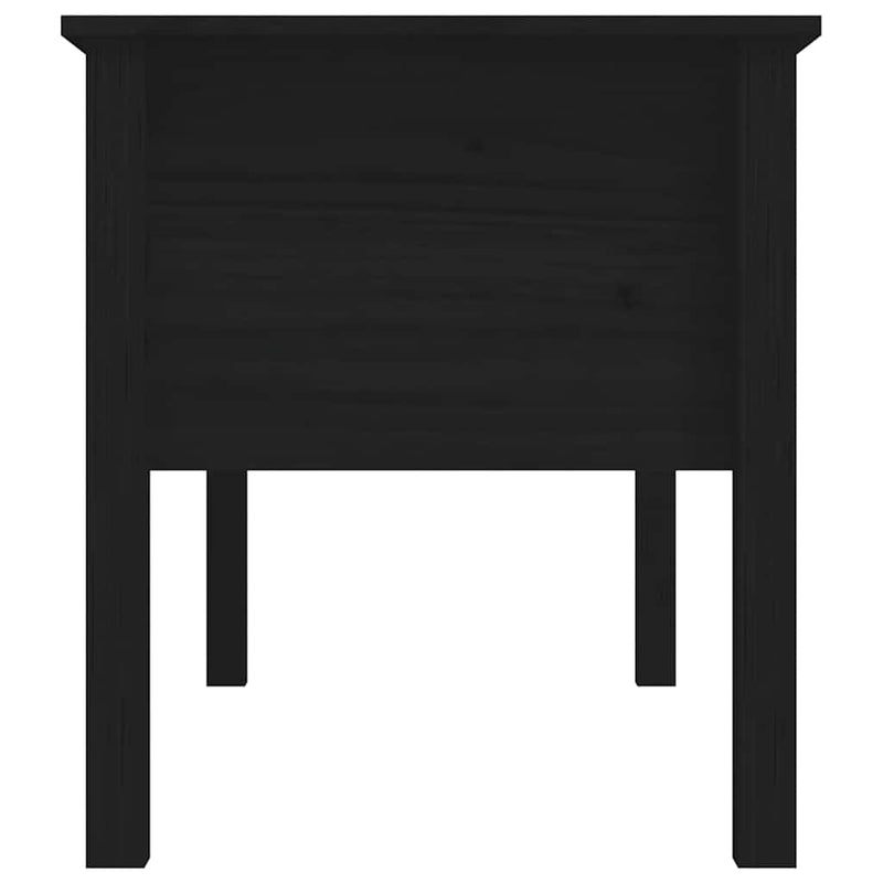 Măsuță de cafea, negru, 102x49x55 cm, lemn masiv de pin