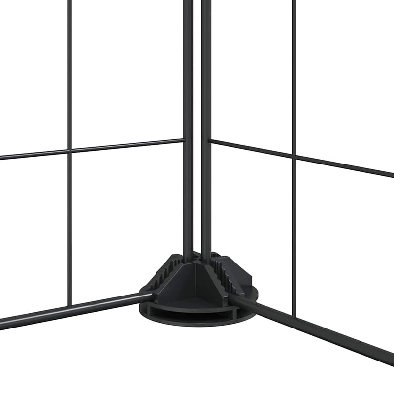 Cușcă animale de companie cu ușă 60 panouri negru 525x525x35 cm oțel