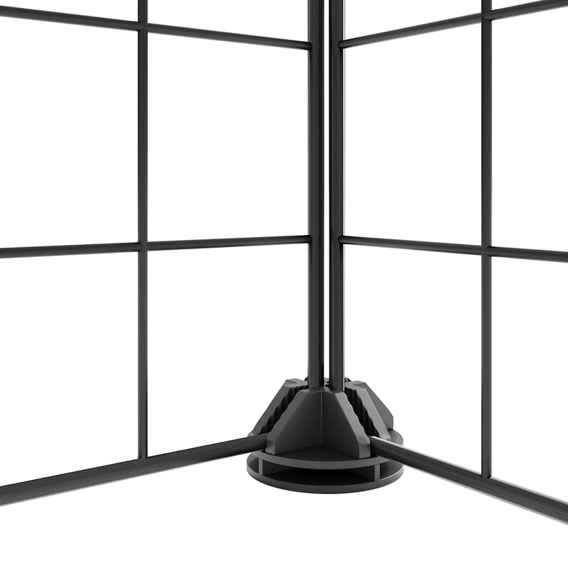 Cușcă animale de companie cu ușă 60 panouri negru 35x35 cm oțel