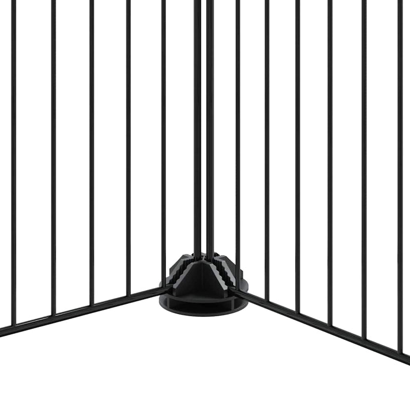 Cușcă animale de companie cu ușă 44 panouri negru 175x105x70 cm oțel