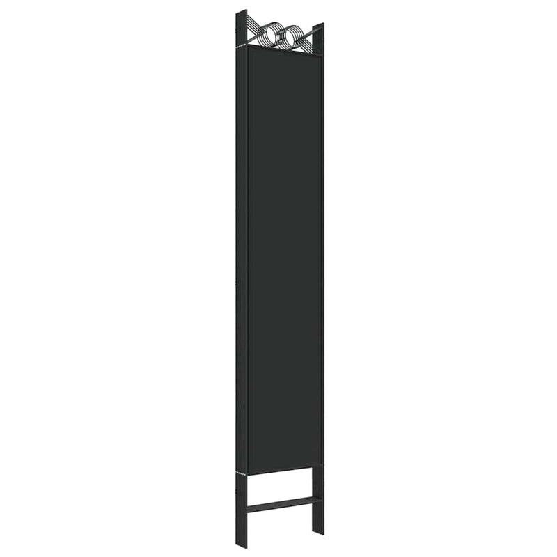 Paravan de cameră cu 6 panouri, negru, 240x220 cm, textil