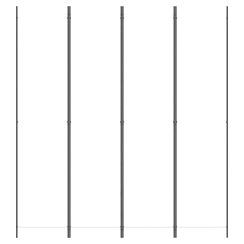 Paravan de cameră cu 4 panouri, alb, 200x220 cm, textil