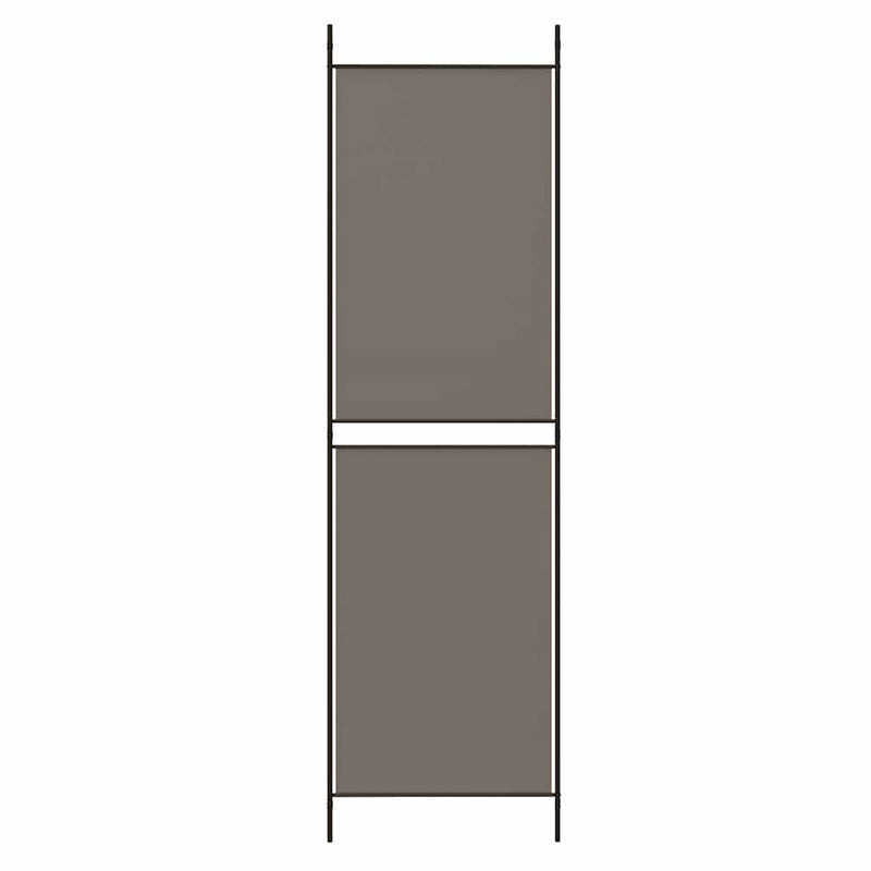 Paravan de cameră cu 4 panouri, antracit, 200 x 180 cm, textil