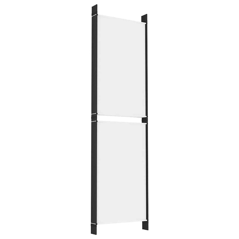 Paravan cameră cu 6 panouri, alb, 300 x 180 cm, textil