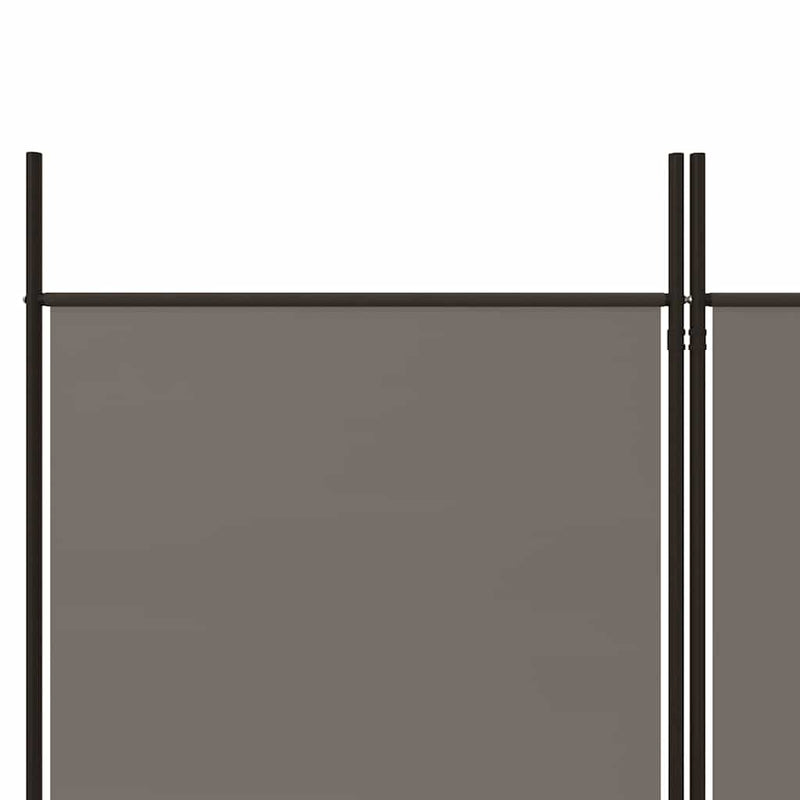 Paravan de cameră cu 6 panouri, antracit, 300 x 180 cm, textil
