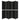 Paravan de cameră cu 5 panouri, negru, 250x220 cm, textil