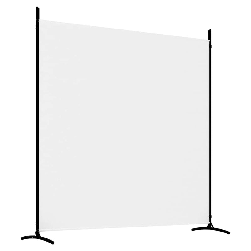Paravan de cameră cu 3 panouri, alb, 525x180 cm, textil