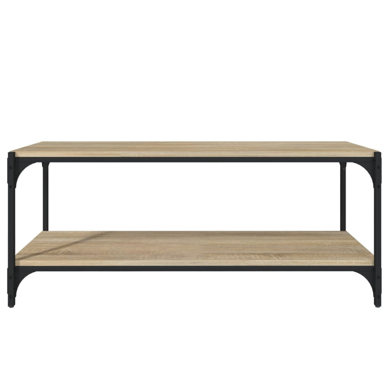 Comodă TV, stejar sonoma, 100x33x41 cm, lemn prelucrat și oțel