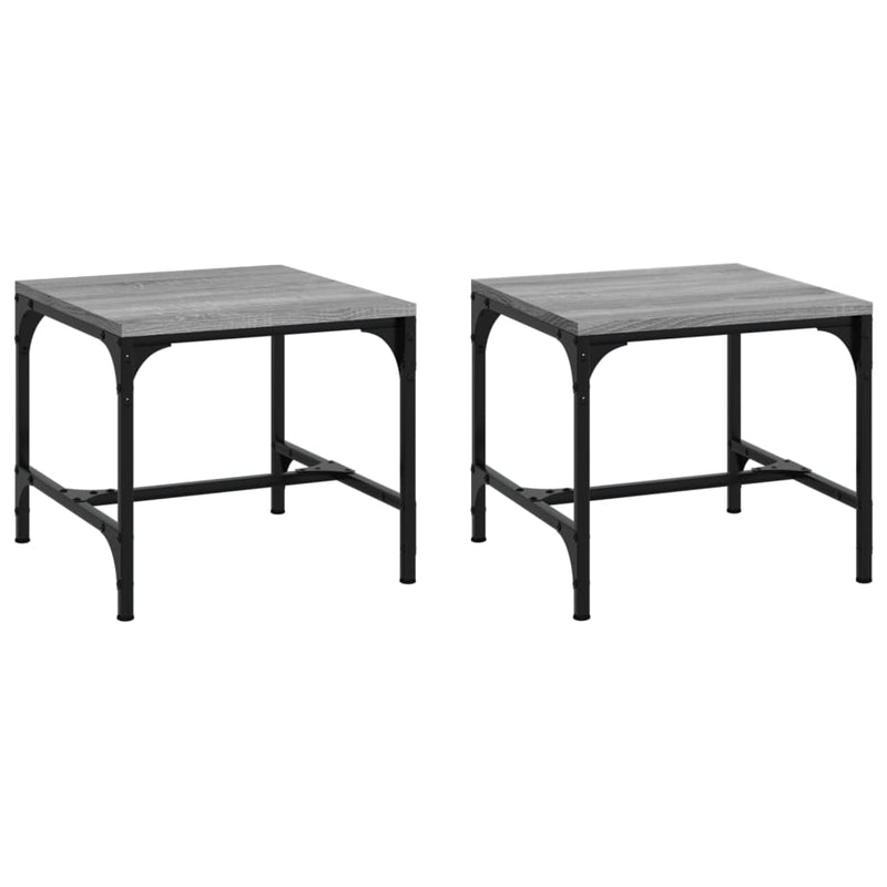 Mese laterale 2 buc. gri sonoma 40x40x35 cm lemn prelucrat