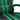 Scaun de gaming pivotant/suport picioare negru/verde piele eco