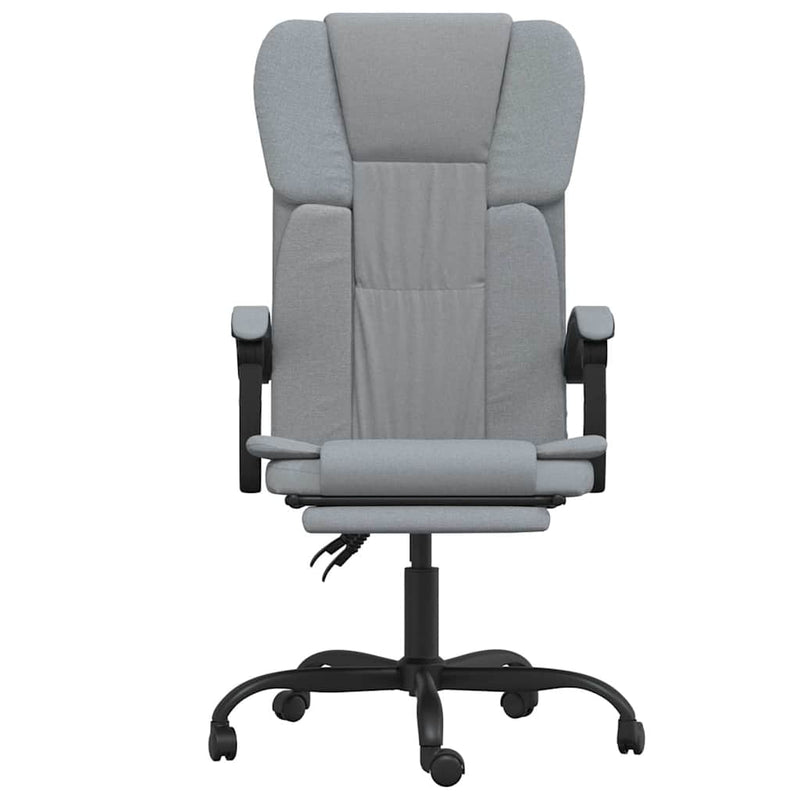 Fotoliu de birou rabatabil, gri deschis, textil